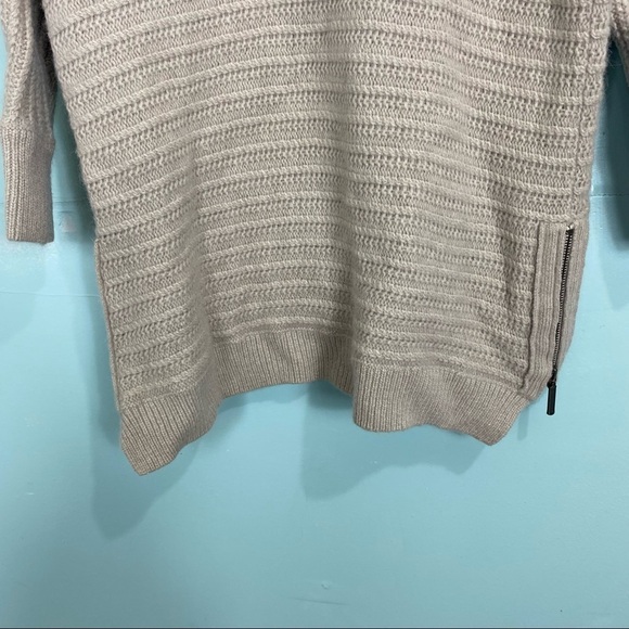 Garnet Hill Side Zipper Beige Knit Pullover Sweater Sz‎ M - Picture 8 of 8